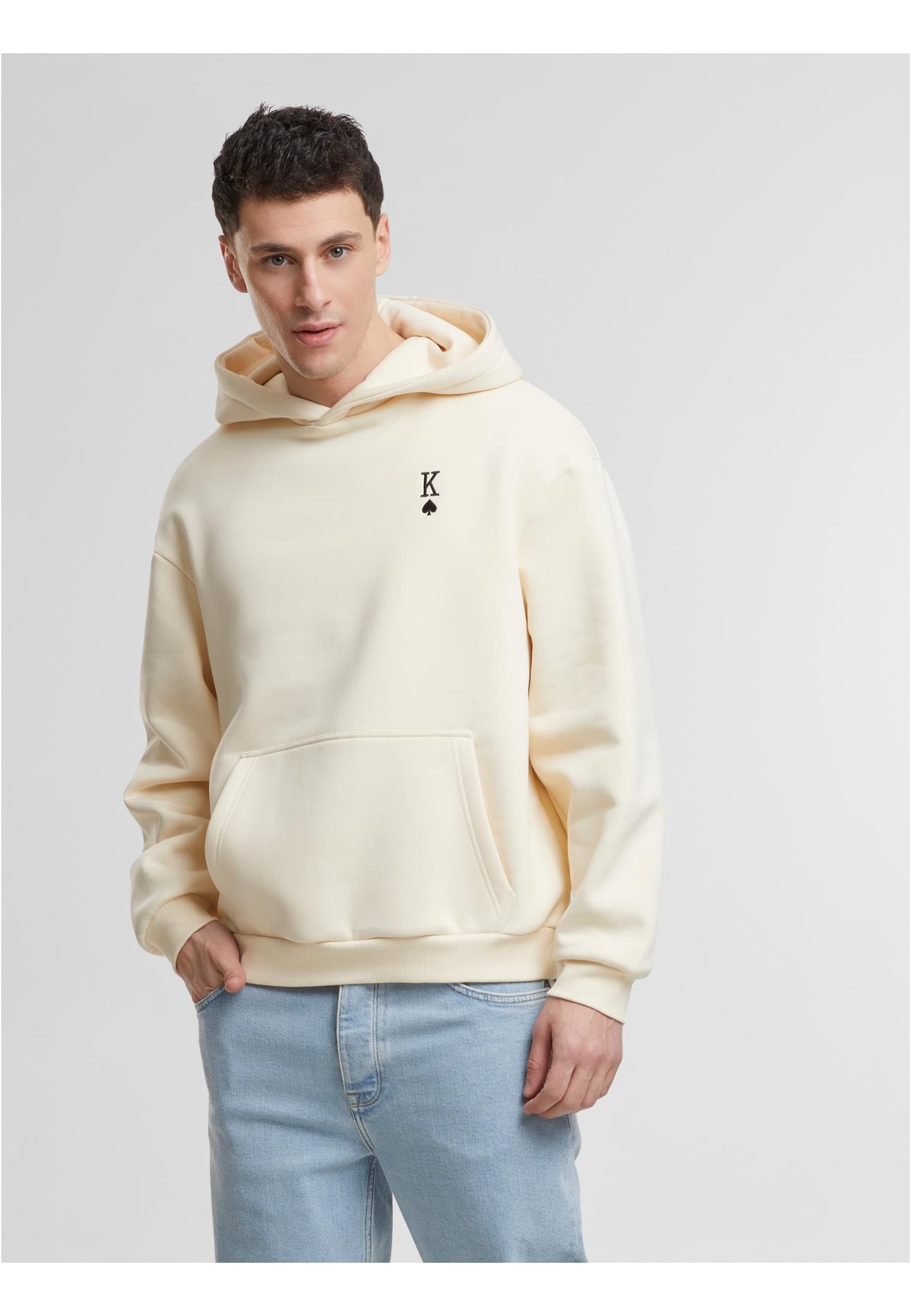 Mister Tee Mt3823-king Card EMB Fluffy Hoody Felpa con Cappuccio Uomo (Pacco da 1)