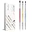 MelodySusie 2-in-1 Nail Art Brushes Set,3pcs Nail Art Design Pen Painting Tools with Flat Brush Oval Brush French Brush Liner Brushes for Home DIY Salon Use
