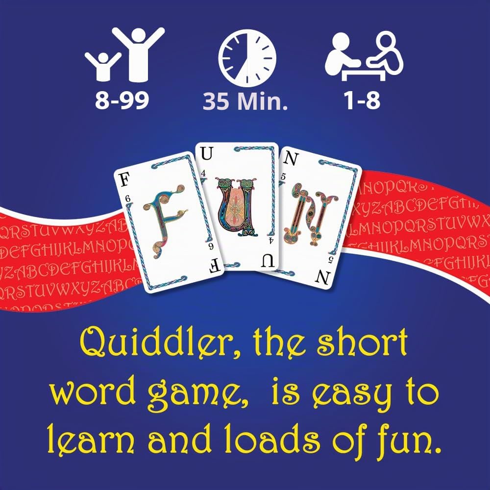 [UK-Import]Quiddler | Familienspielabend, Reisespiele, Bildschirmfrei, Reisespiel, Urlaubsspiel, Spielkarten