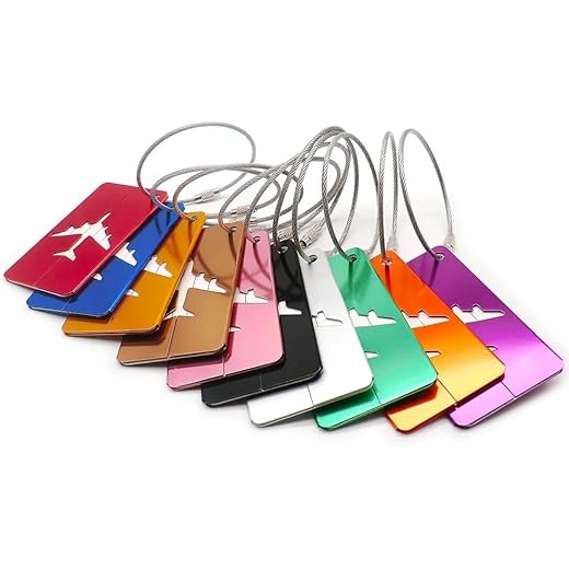 Kidultz Metallic Luggage Tags Set of 5