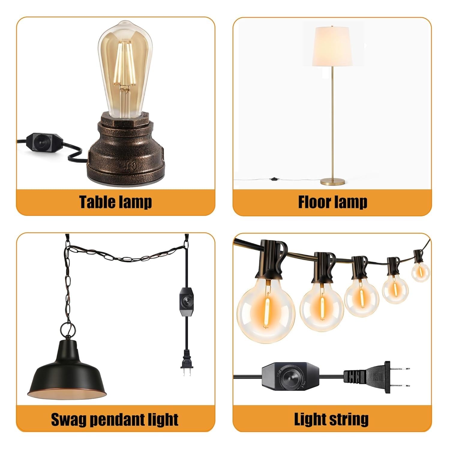 TECHZOCO Potenciómetro regulador de luz con Interruptor, Dimmer LED, Interruptor regulador intensidad, Atenuador de luz, Apto para 60W, 230 Voltios, Conexión por soldadura, PVC, Negro