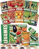 ZenGreens® - Kit de graines de légumes bio - 15 variétés pour une culture facile au ja...