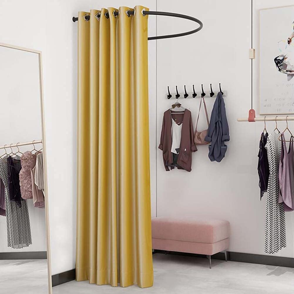 Cabine d'essayage murale en tube d'acier or pour vestiaire haut de gamme