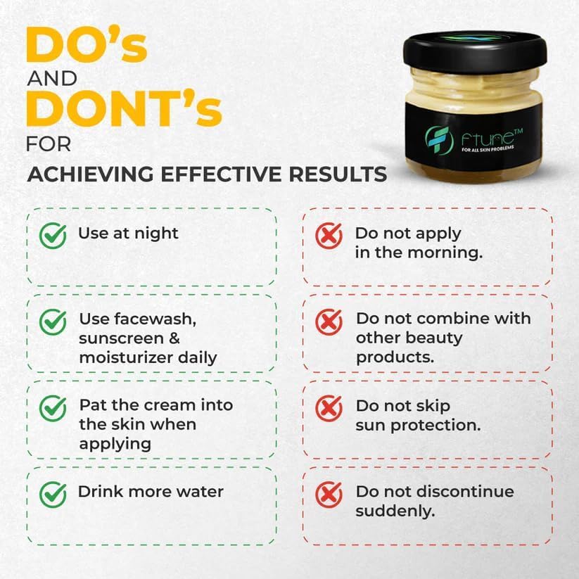 Image of Ftune (Face Tune) Natural Whitening Beauty Cream Dark Spot Removal, Brightening, and Glowing Skin Moisturizing & Revitalizing Formula for Soft, Even-Toned Skin (50GM)