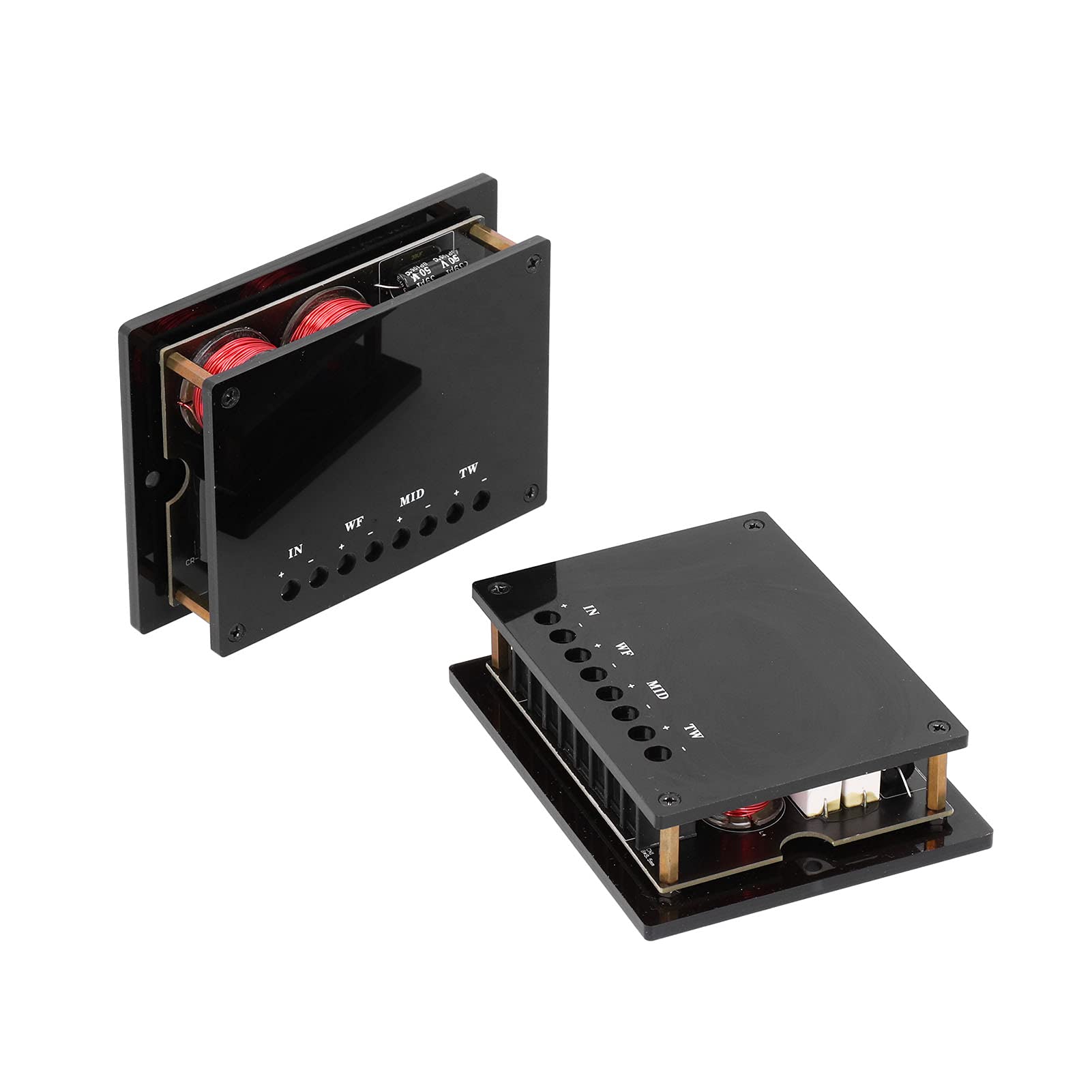 Divisore Frequenza Altoparlante 3 Vie 300W Nero Universale, Crossover Audio Filtro per Sonoro Auto, Dissipazione Termica ABS