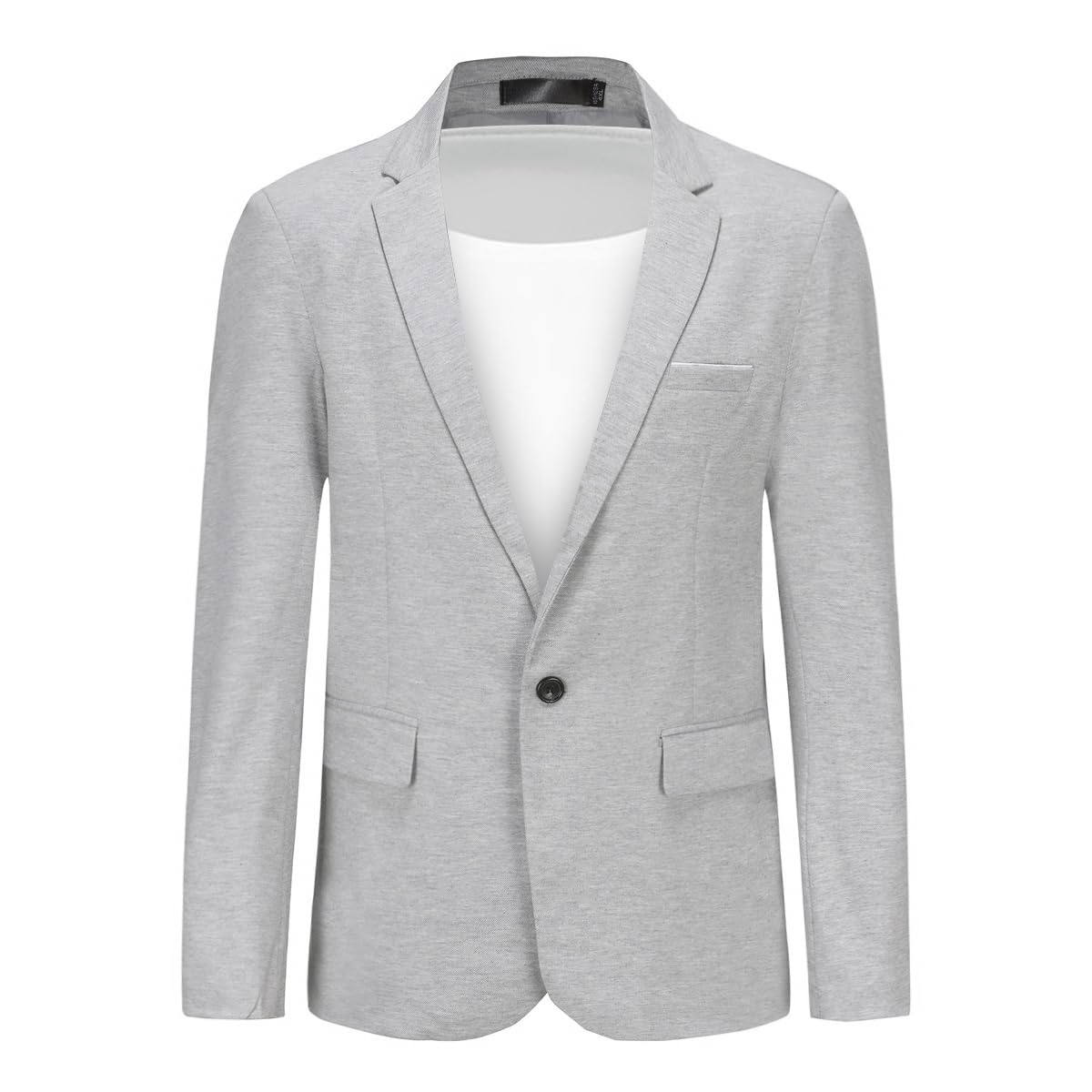 Allthemen Męska kurtka z 1 guzikiem marynarka sportowa slim fit garnitur kurtka na co dzień lekka kurtka