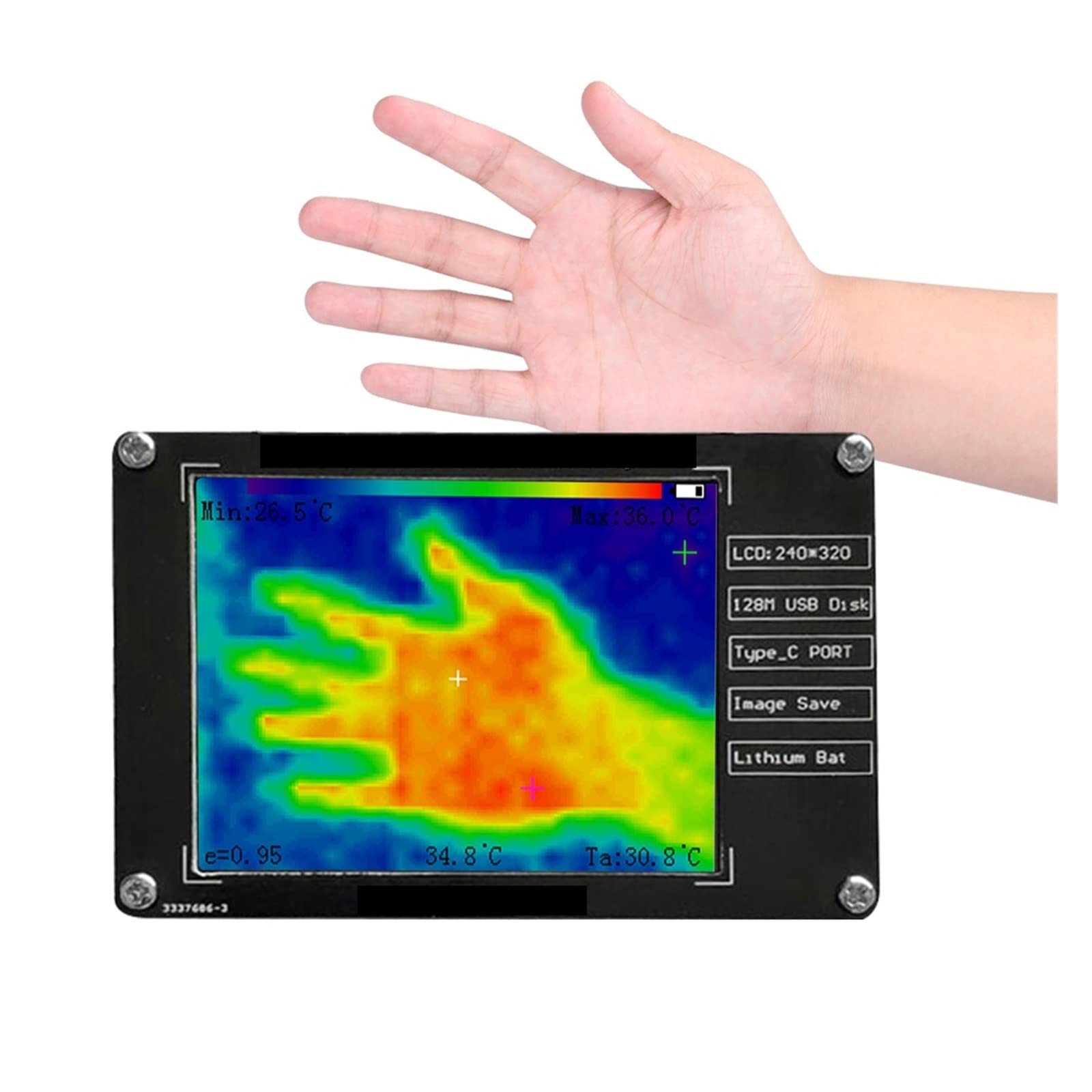 Cámara térmica Cámara termográfica infrarroja de Mano, Pantalla LCD de 2,8 Pulgadas, resolución de 240x320, cámara de imágenes de definición Clara, Instrumento de medición Diseño Compacto