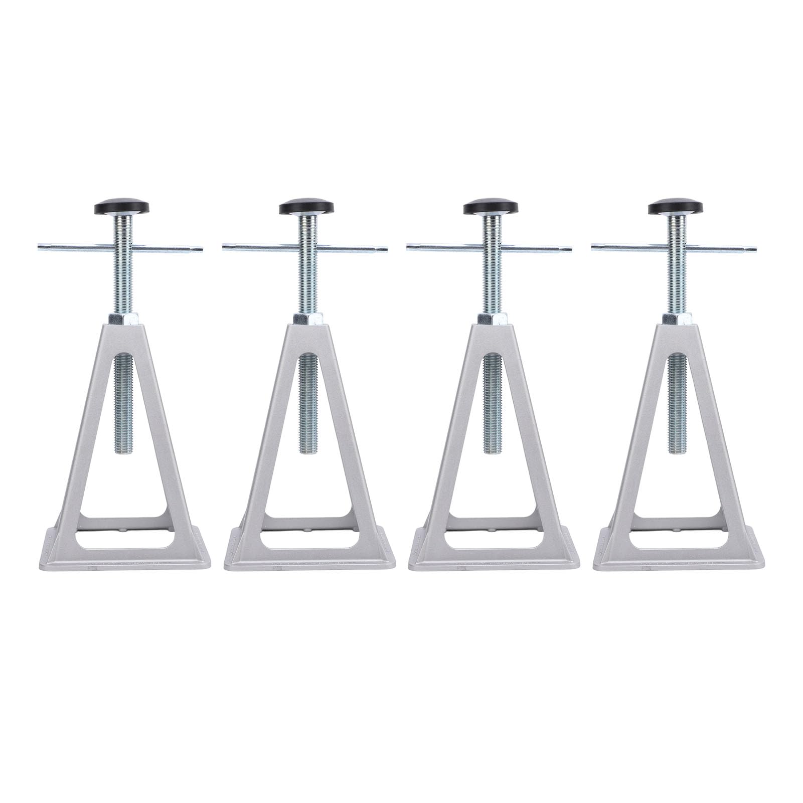 Gatos Estabilizadores Ajustables para Vehículos Recreativos, 4 Piezas de Soportes de Aluminio, Gatos de Tornillo de Nivelación de Carga de 2,7 T para Remolques de Viaje,