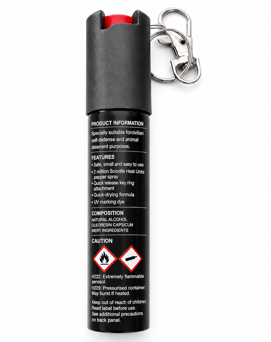 Spray do znakowania - kompaktowy brelok na klucze 20 ml - dyskretny i lekki format - do codziennego użytku - praktyczny design i łatwy transport