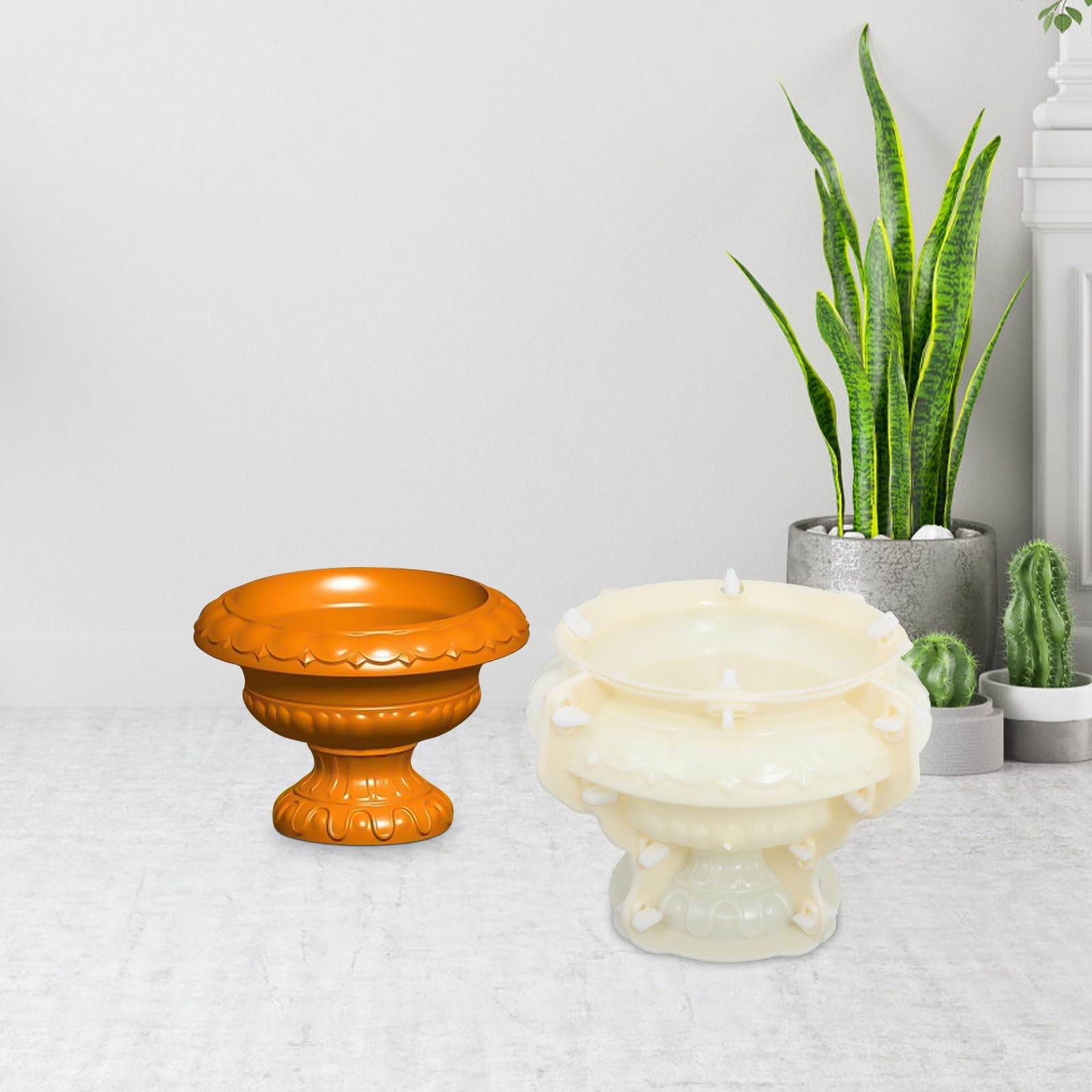 Molde de Hormigón para Macetas de Bonsái y Jardineras, Molde Artesanal de Plástico Resistente y Fácil de Usar para Exteriores y Jardines