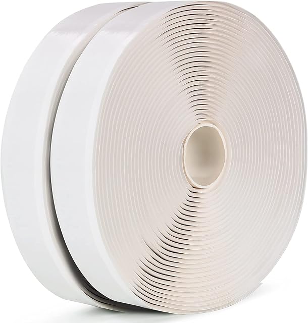 LLPT Butyl Seal Putty Tape White 2 Pack 25MM x 10M x 3MM Thick for Leak Proof RV Repair Window Glass Boat Sealing Roof Pipe Patching(WST232)