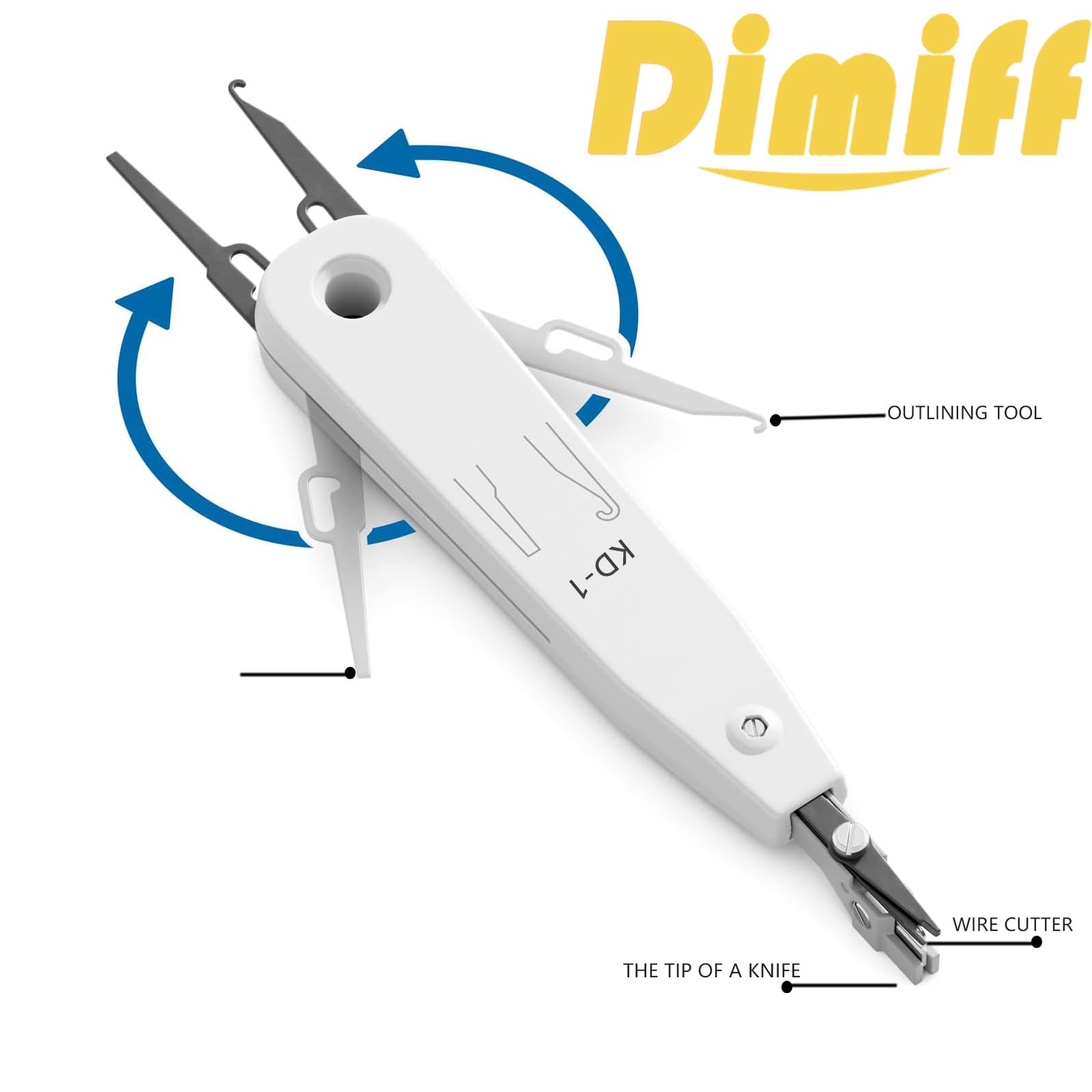 LSA Auflegewerkzeug Für Netzwerkdosen - Praktisches Punch Down Tool Mit Drahtschneider