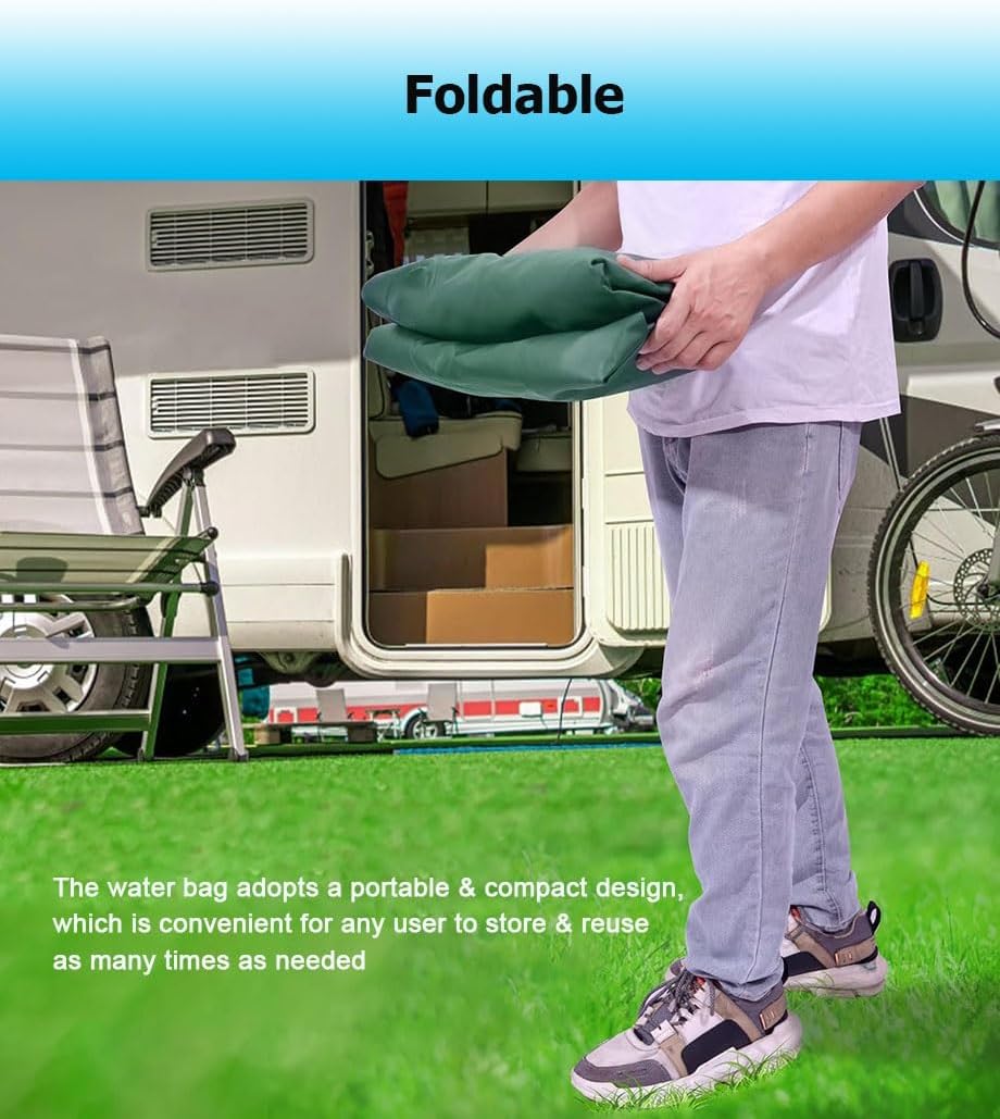 Foldable Portable Water Storage Bladder Tank, 20-1070 Gal Water Container Bag for Drought Resistance Fire Prevention Emergency Water(3x1.7x0.8m/4000L/1050gal)