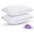 Memory Foam Pillow 2 Pack Standard Size for Neck Pain Cooling Bed Pillows Home & Hotel Collection with Removable Zipper Case