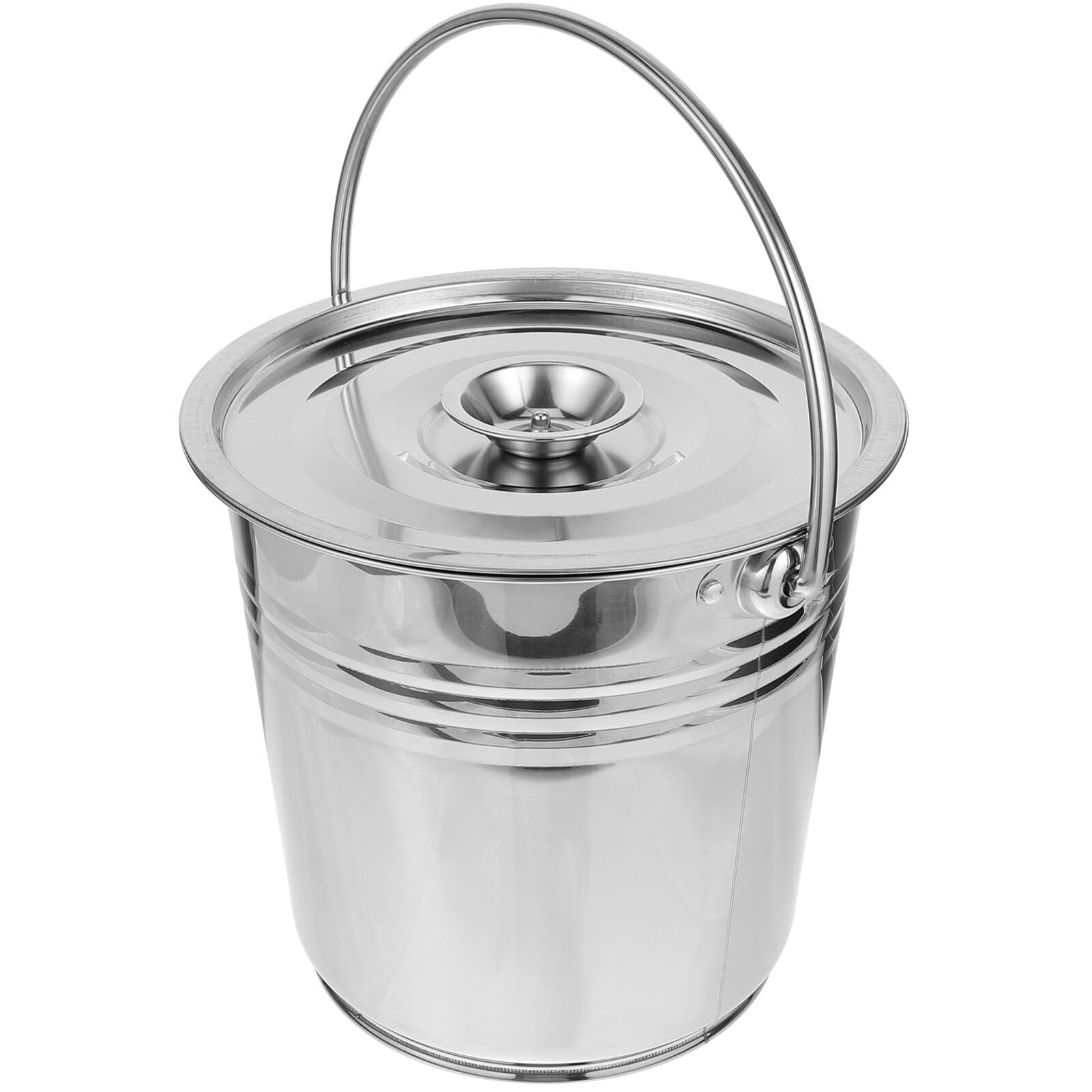 Yardwe Fireplace Metal Fire Bucket Metal Buckets for Hot Ash Metal Ash Bucket Ash Container Bucket Metal Oil Storage Can Indoor Coal Storage Bucket Stainless Steel Portable Oil Barrel