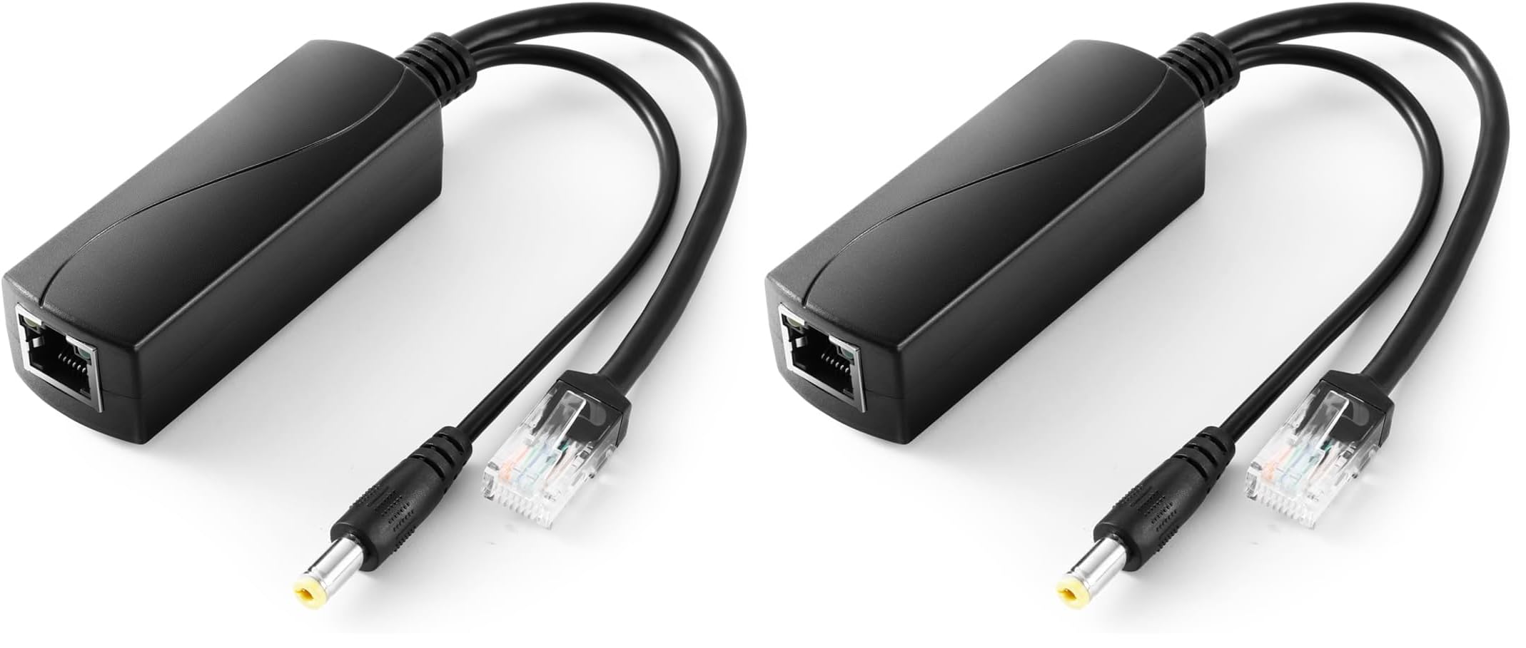 PoE Splitter 2.5G 36W 12V/3A, DC 5.5 * 2.1mm Plug PoE to DC 12V/3A Output, 2.5G Ethernet Comply IEEE802.3bt, Plug and Play (PS5712BG) (Pack of 2)