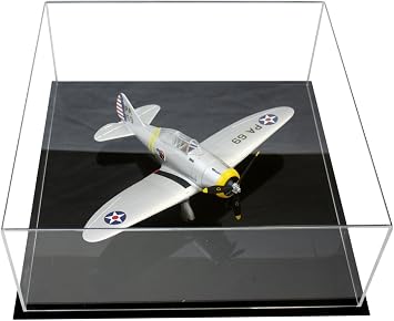 Better Display Cases Clear Acrylic Model Plane 15" x 15" x 6" Display Case with Black Base A030A