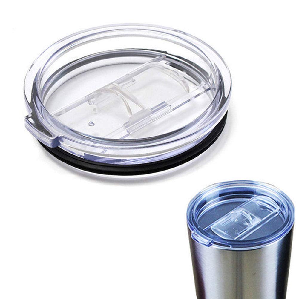 Blackr 30Oz Eco-Friendly Reusable Non-Slip Replacement Splash Spill Lid For Tumbler Travel Cup W/Slider Closure