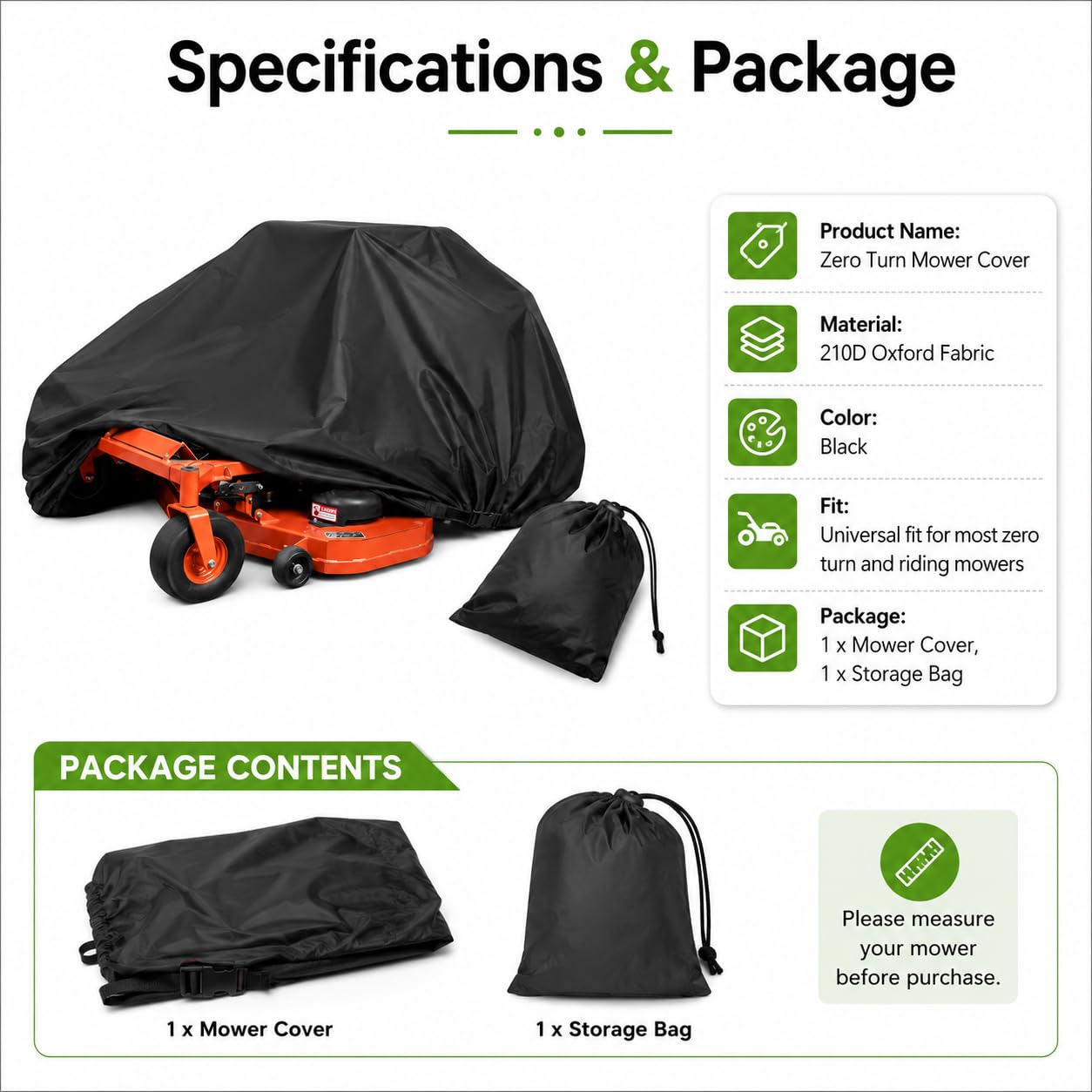Cubierta Cortacésped Giro Cero para Greenworks Commercial OZ972 2023-2026+