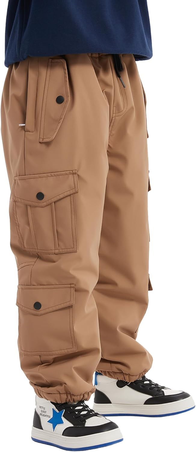 North Peak Kids Waterproof Snow Pants Outdoor Winter Insulated Ski Snowboard Pants for Boys Girls - Image 3