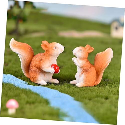 Miniatura 9 de GANAZONO 32 piezas de adornos de ardilla pequeña, mini accesorios, figuras en miniatura, decoración de plantas para macetas, adorno de animales de