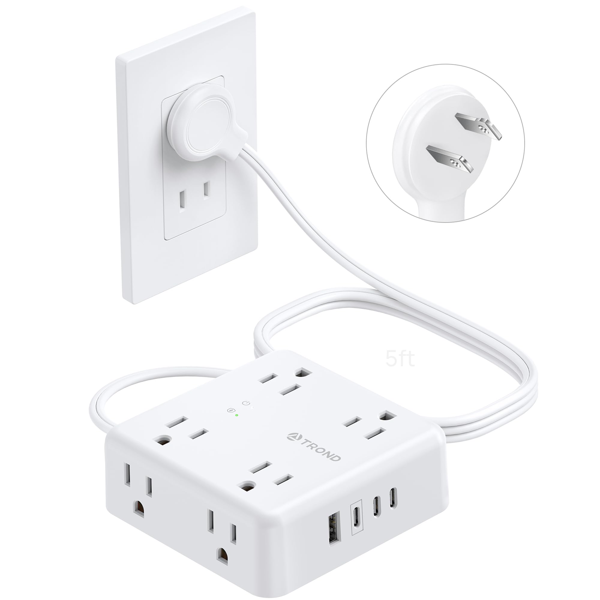 TROND 8-Outlet Power Strip
