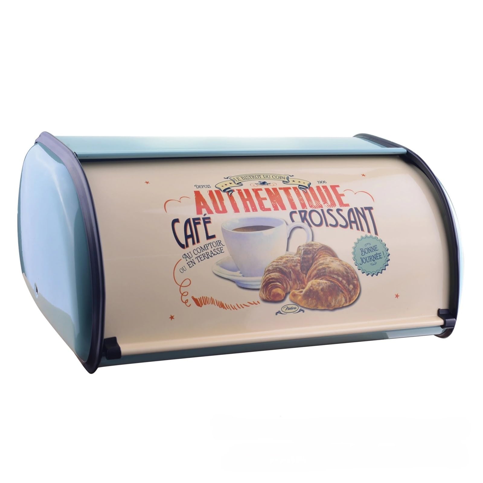 MWAHJU Bread Box Storage Bin Roll Top Iron Snack Boxes For Kitchen Home Decor For Kitchen