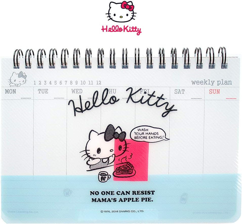 Sanrio Hello Kitty PP Cover Weekly Scheduler/Memo Pad/Planner 1pc (Blue)