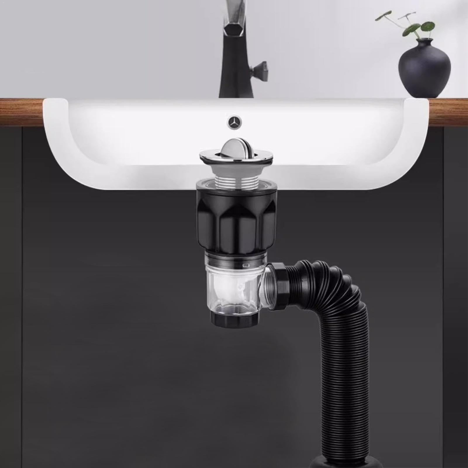 Sifone Scarico Lavello Allungabile 30-32 Mm - Kit Antiodore Per Bagno E Cucina - Foto 7