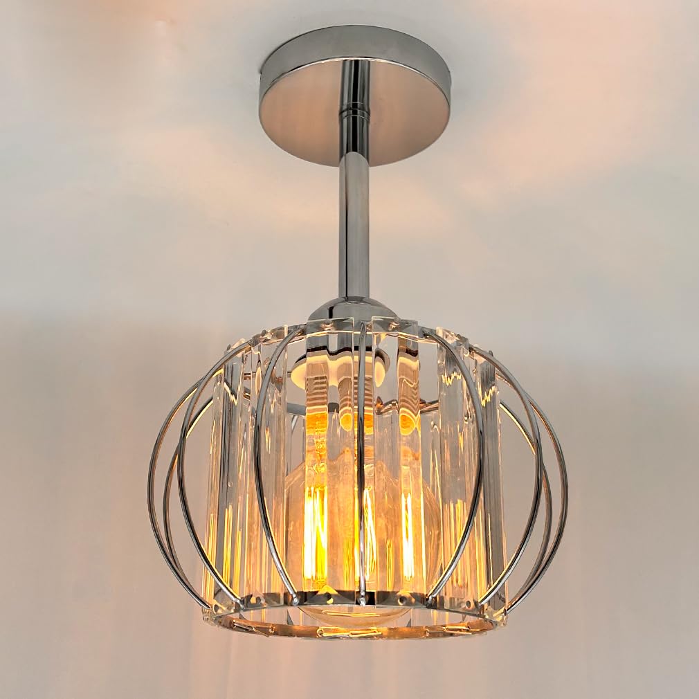 Gokoly Polished Silver Ceiling Light Fitting - Image 3