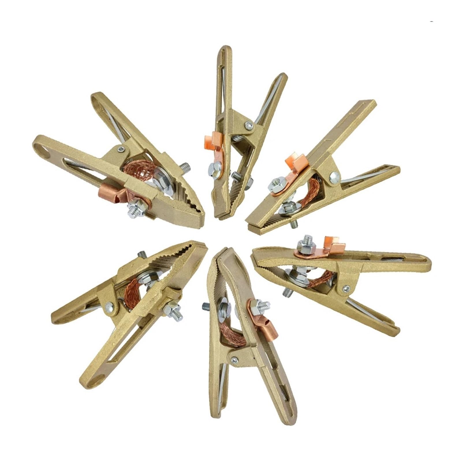 Pinza massa per saldatrice 260A 300A 400A 500A 600A 800A Ottone A Forma di Terra Saldatura Morsetto di Terra Macchina Saldatore Elettrodo Clip di Supporto(600A 1PCS)