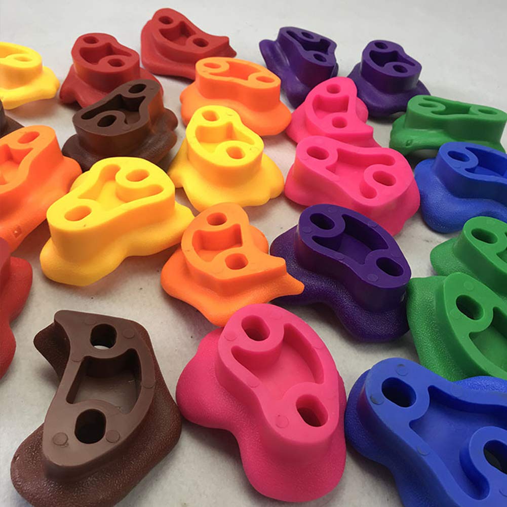 nakw88 Rock Climbing Holds for Kids, 10pcs Rock Climbing Grips, Kids Wall Climbing Set Assorted Without Screws for Indoor&Outdoor