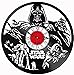 Orologio da Parete in Vinile, idea regalo per gli amanti della serie star wars, ideale per gli amanti delle guerre stellari (Logo Rosso, Barocco Nero)