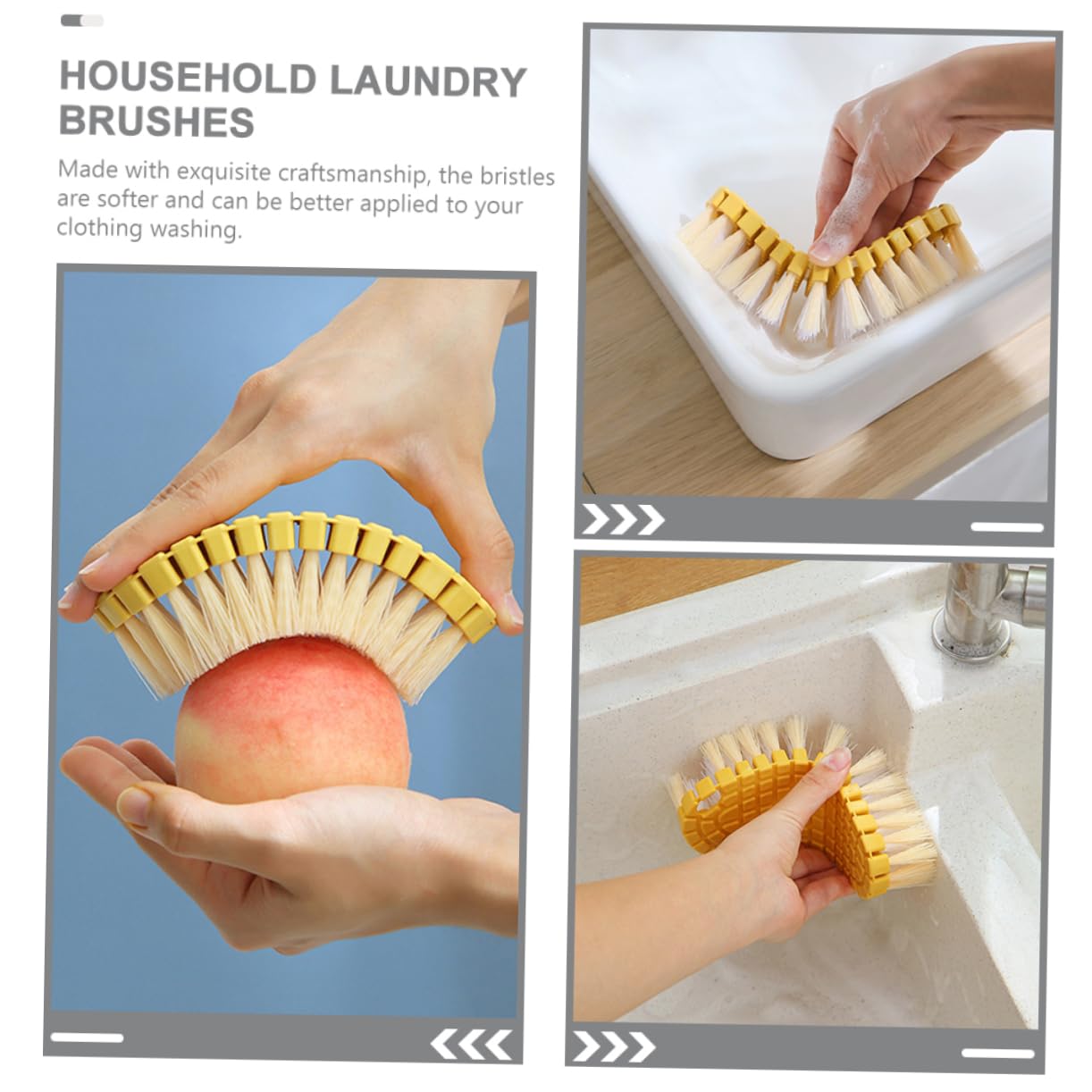 Zerodeko 5 Set Pennello Per La Pulizia Del Domestico Setola Macchia Microfibra Scrubber Piccola Spazzola Per La Pulizia Spazzola Per Vestiti Spazzola Manuale Plastica 2 Pezzi * 5