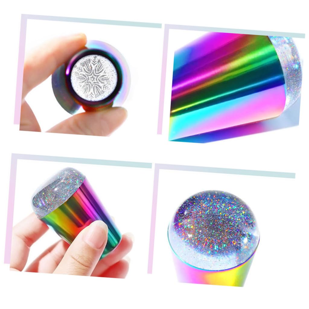 FRCOLOR 6pezzi Timbri Per Unghie Trasparenti Per Nail Art Strumenti Di Stamping Per Manicure Per Principianti Design Elastico e Visibile