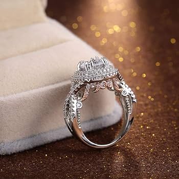 Amazon.com: CHWLNJN Vintage Sterling Silver Ring 18K Gold Amazon.com: CHWLNJN Vintage Sterling Silver Ring 18K Gold