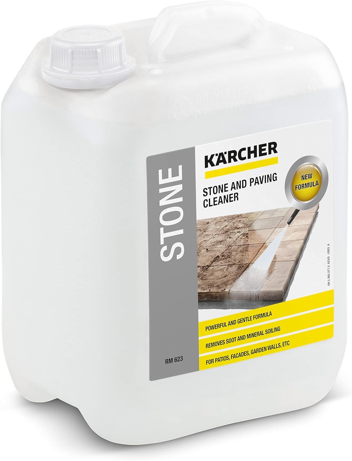 Kärcher Środek do czyszczenia powierzchni T-Racer T 5, czarno-żółty & Kärcher Stone Środek do Czyszczenia Kamienia, 5 l