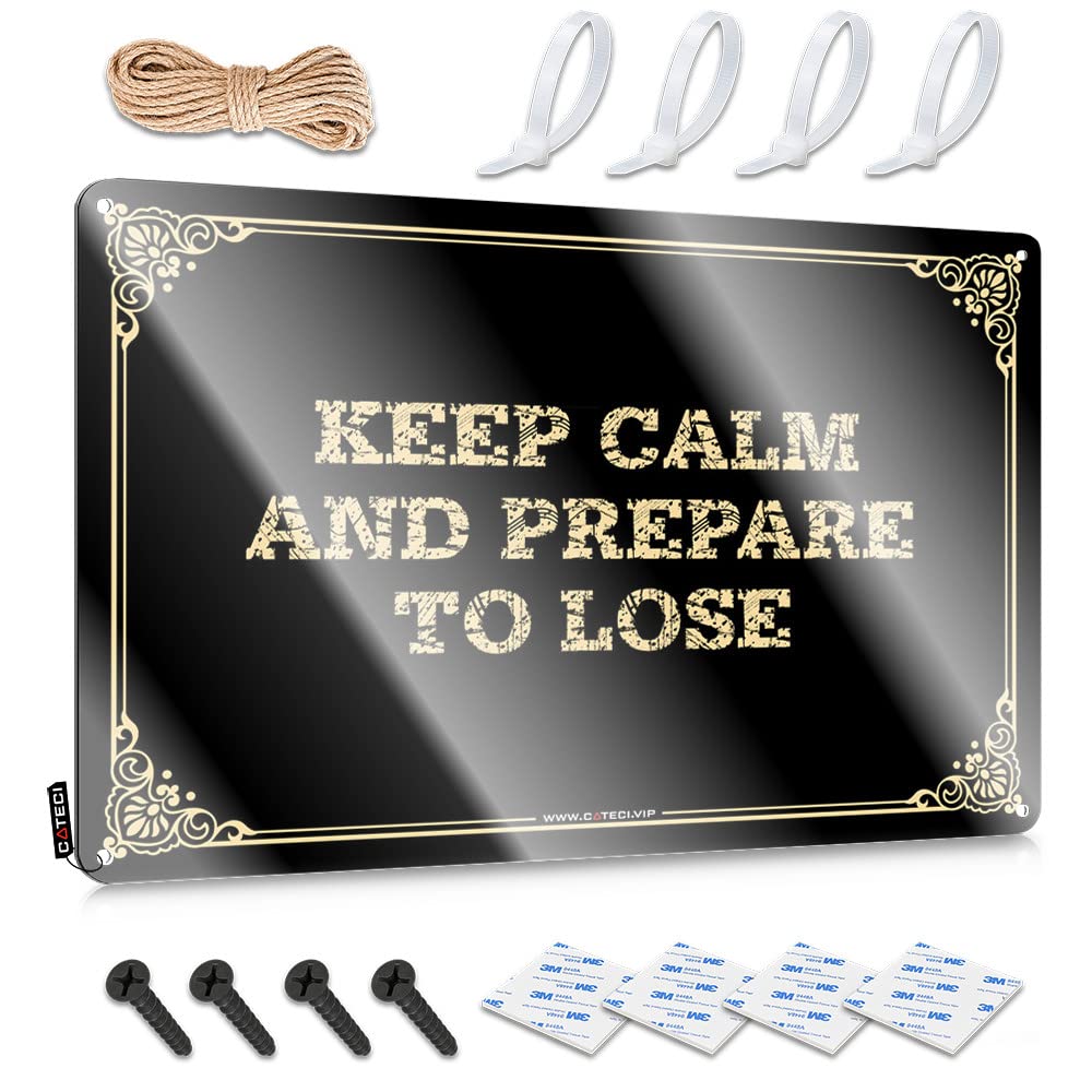 MWFKKADDB Tin Sign Funny Keep Calm And Prepare To Lose Tin Sign Funny Office Signs Man Cave Bar(30X40CM)