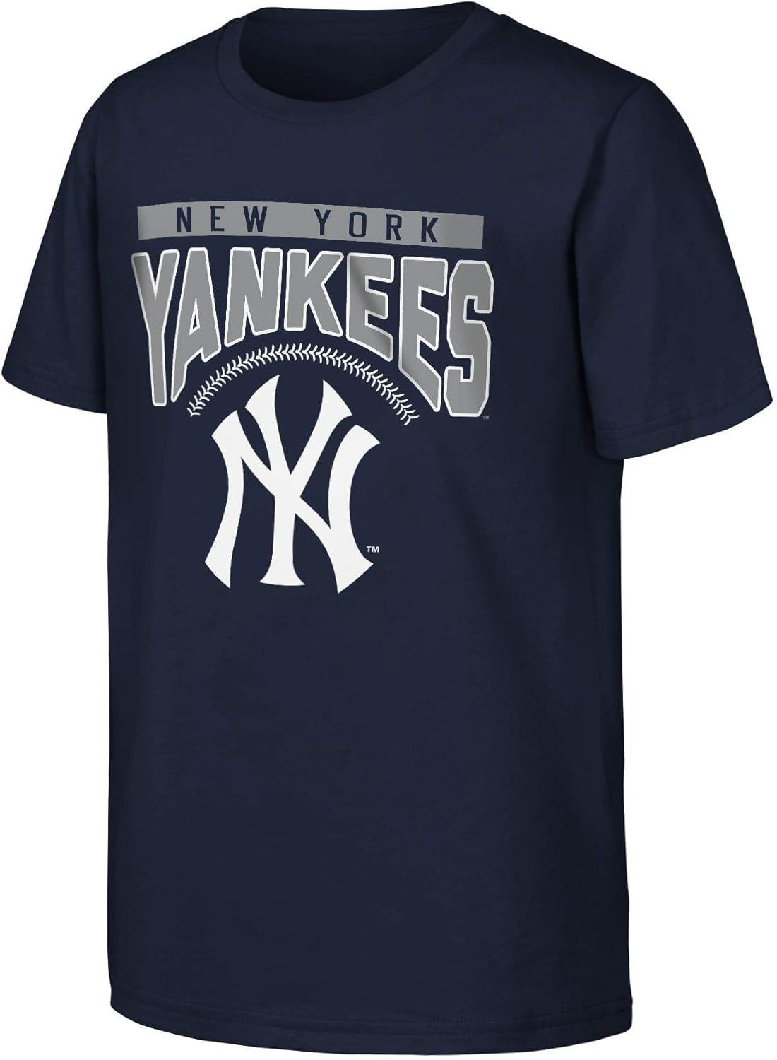 MLB Kids Youth 8-20 Official Team Color Shut Out Arch Logo T-Shirt