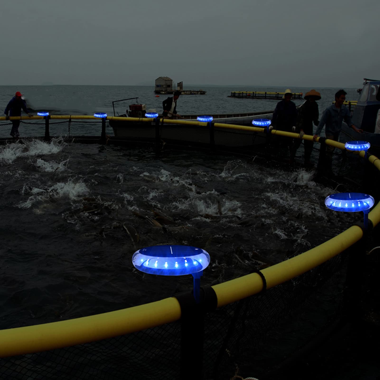 ŚWiatło Nawigacyjne, ZewnęTrzne śWiatła Nawigacyjne Zasilany Energią SłOneczną IP67 6 Trybów Wiele Funkcji z Bezprzewodowym Pilotem Zdalnego Sterowania