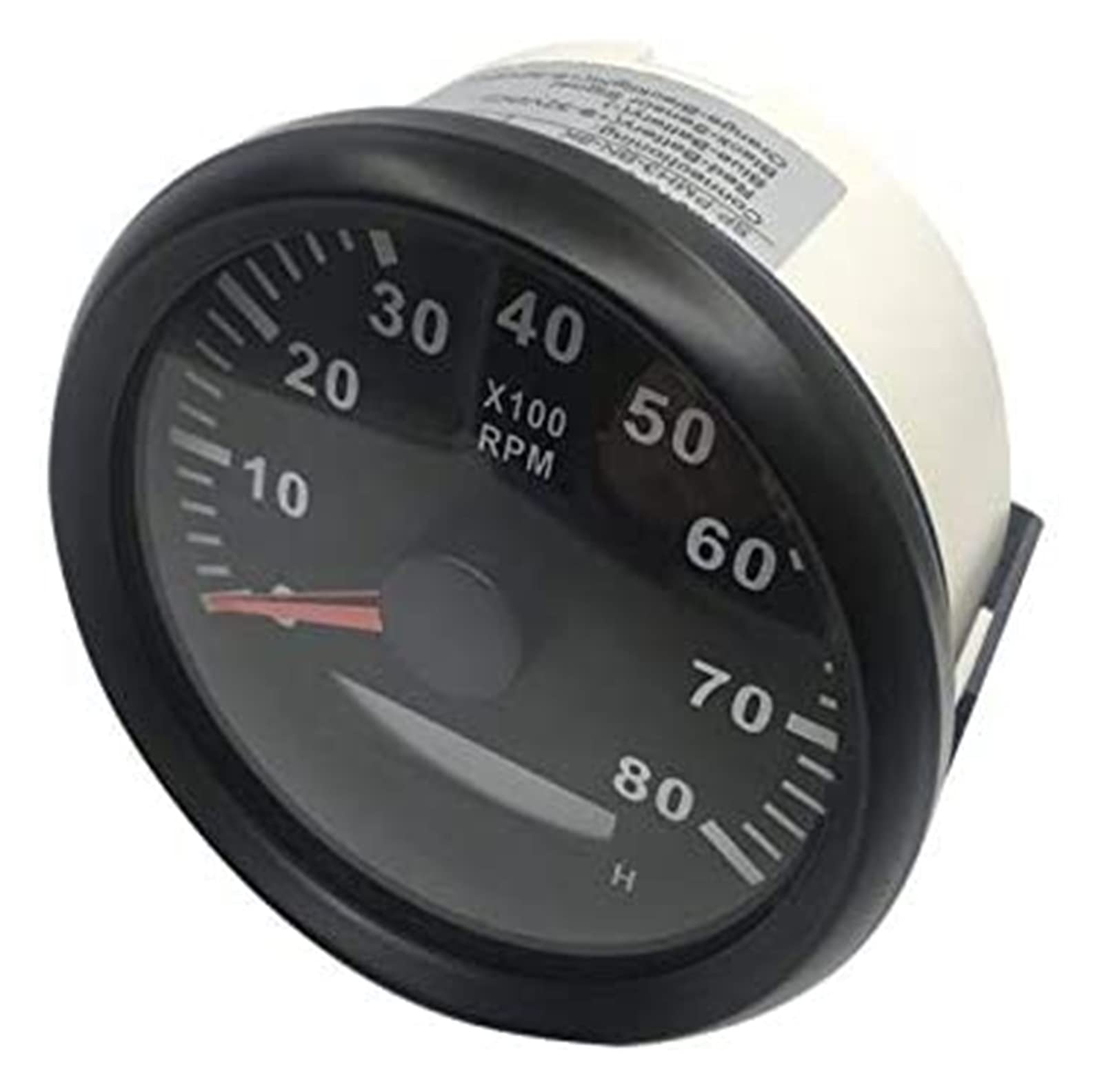 XMING Tachimetro RPM. Calibro con orario per il camion dell'automobile Barca Yacht 0-800 0RPM 8. 5mm con retroilluminazione