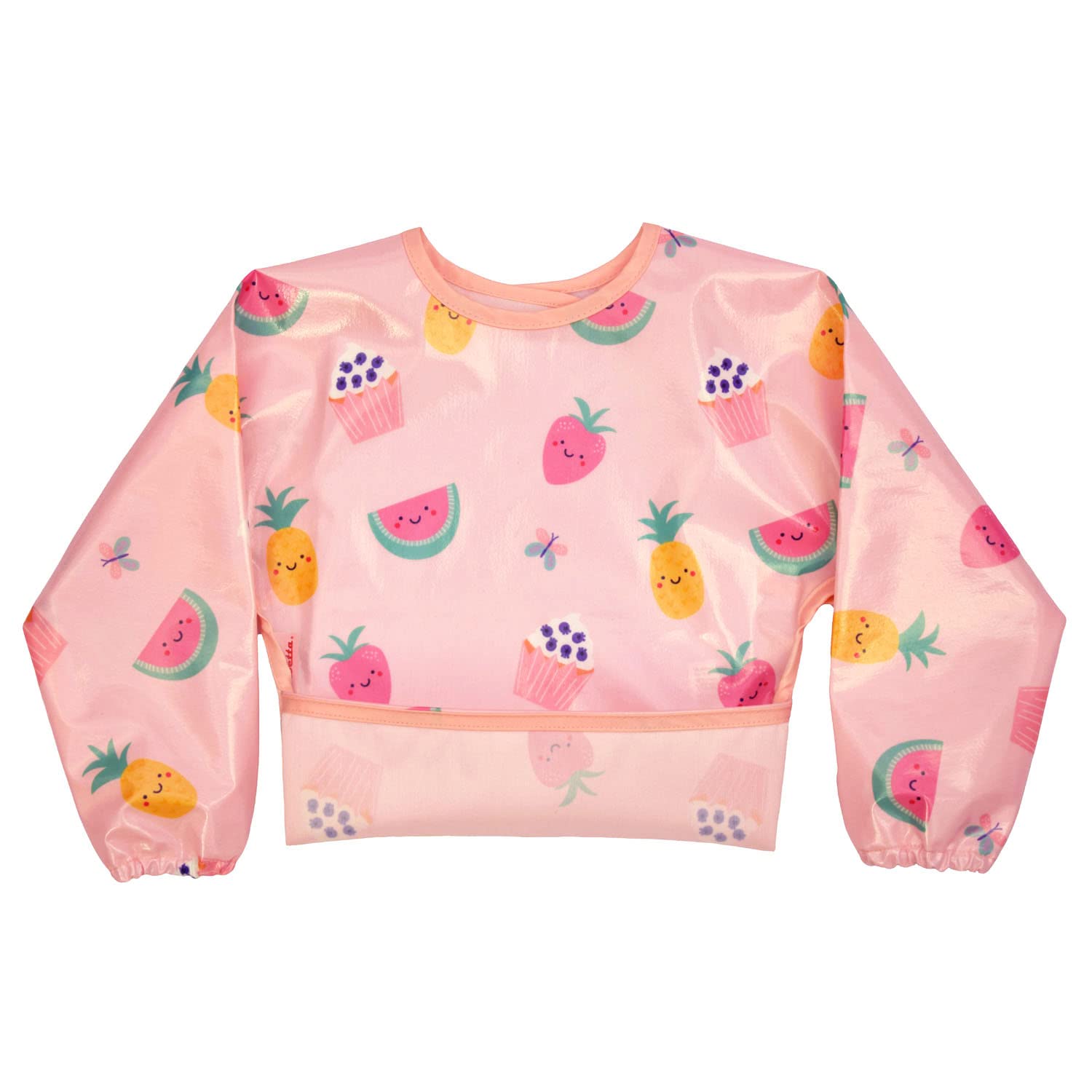 BibettaWipeezee Weaning Bib - Baby Bib with Sleeves - Wipe Clean Waterproof Bib for Baby and Highchair Baby Led Weaning Unisex for Babies and Toddlers 6 Months +