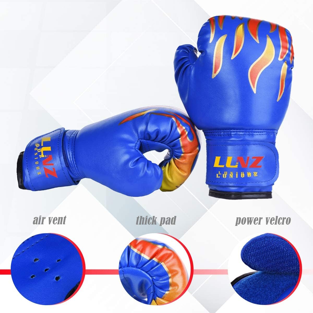 Kinder Boxhandschuhe, Box-Handschuhe für Kinder von 3-16 Jahre Training Gloves 4OZ 6OZ 8OZ zum MMA, Muay Thai, Kickboxen und Sandsack Sport
