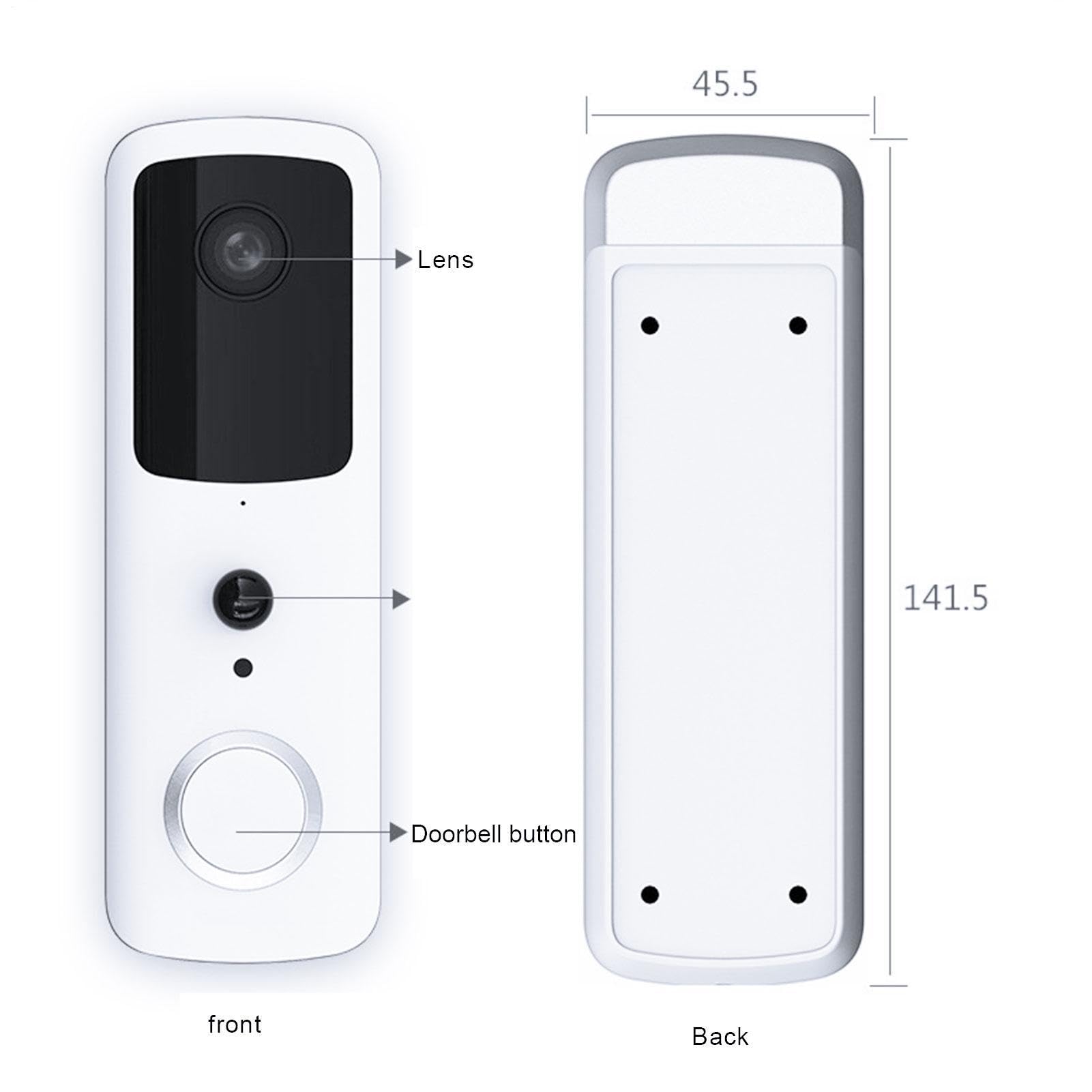 Cámara inteligente de timbre de puerta - Videoportero inalámbrico WiFi con