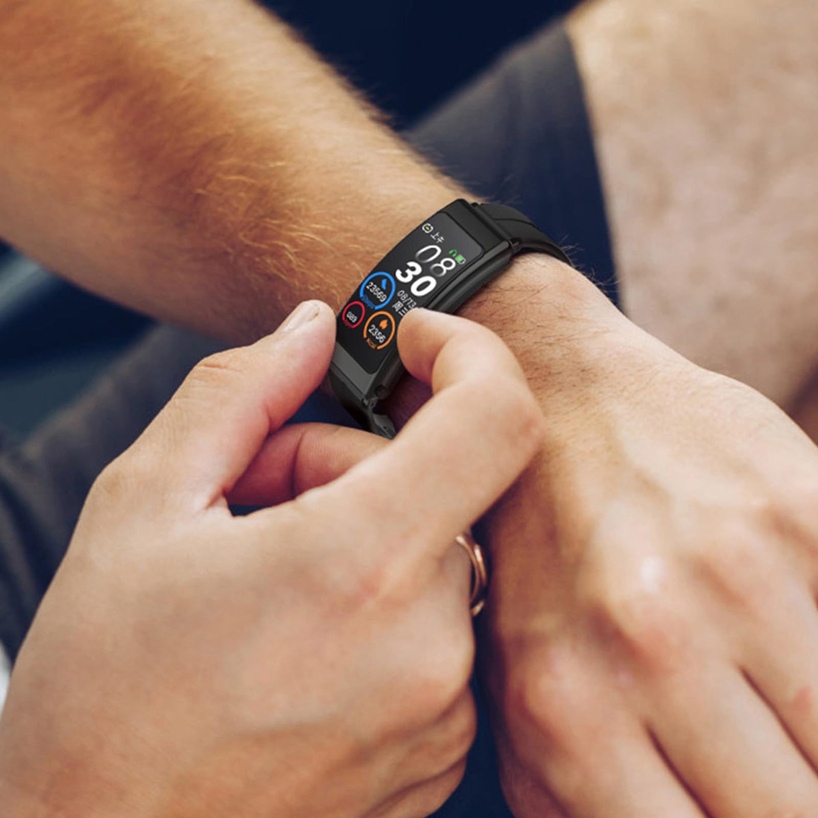 Smart Watch Fitness Tracker con Auricolare, Touch Screen HD, 7 Giorni in Standby, modalità Escursionismo, Monitoraggio del Sonno per IOS, per attività Quotidiane