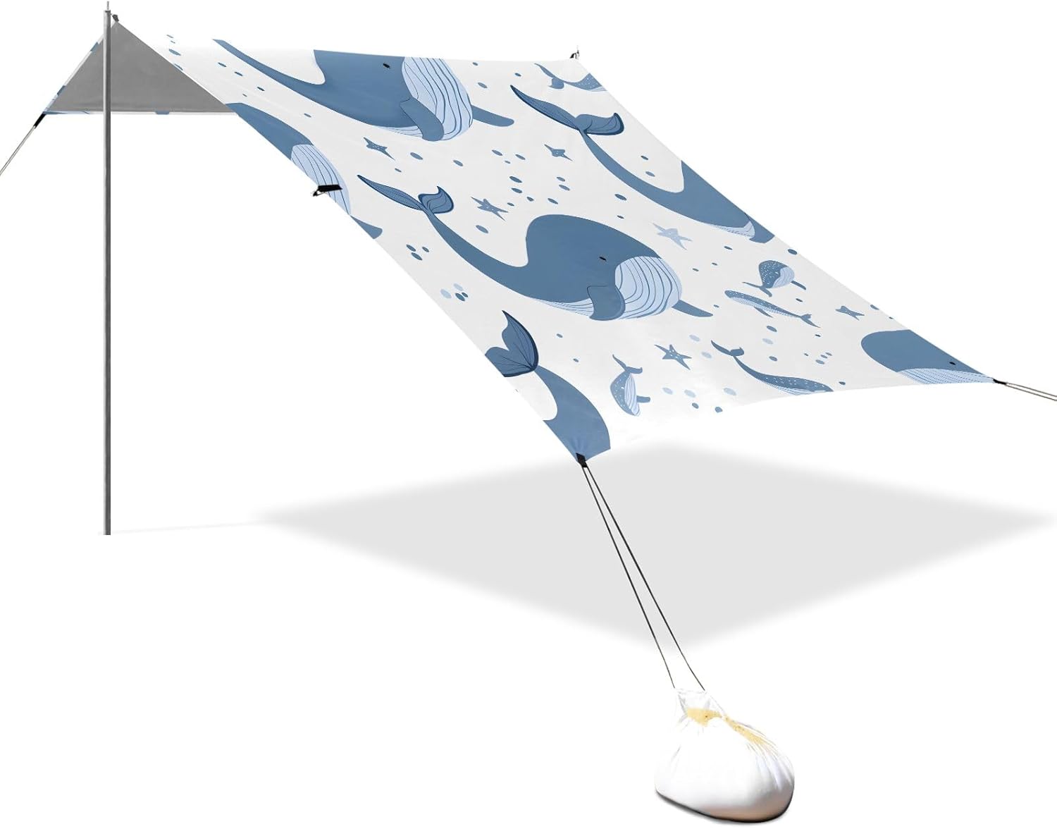 Happy Whale Camping Sun Shelter, Beach Tent Portable Beach Sun Shade Outdoor Canopy for Camping Trips Fishing Picnic