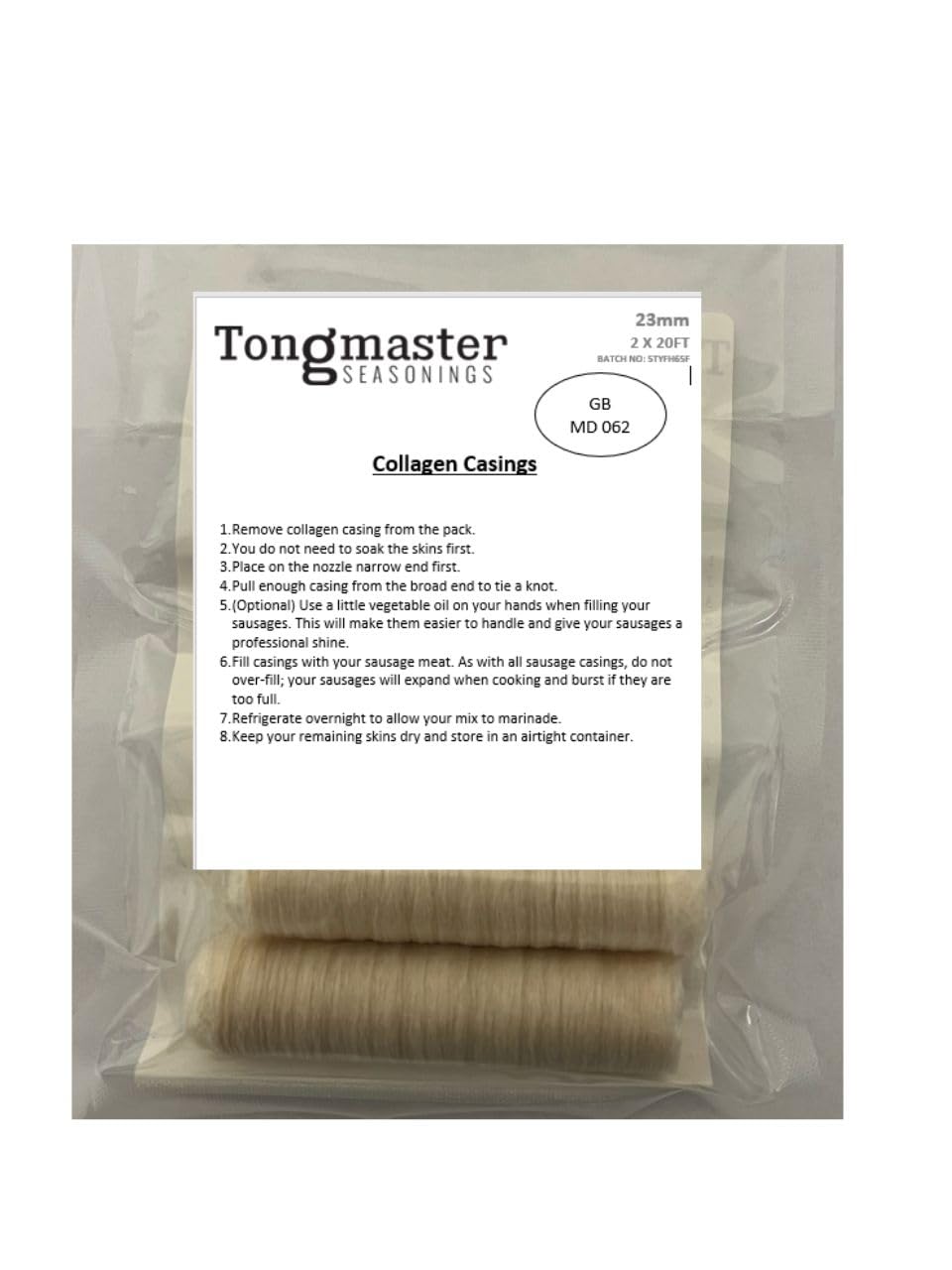2 x 23mm Collagen Sausage Casings (40ft Pack)