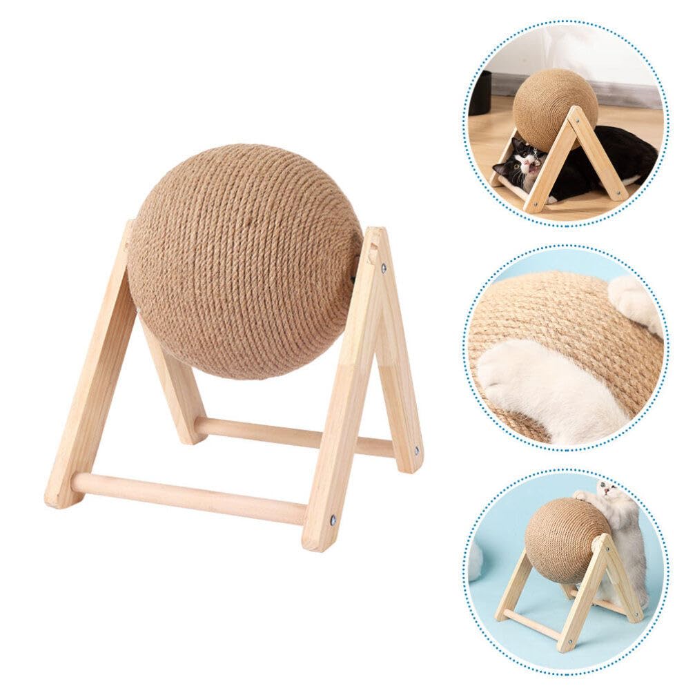 ibasenice 2pezzi Tiragraffi Interattivo Per Gatti Sisal Giocattolo Forma Di Palla Per Allenamento e Gioco Resistente e Decorativo Per Casa e Negozi Di Animali Domestici