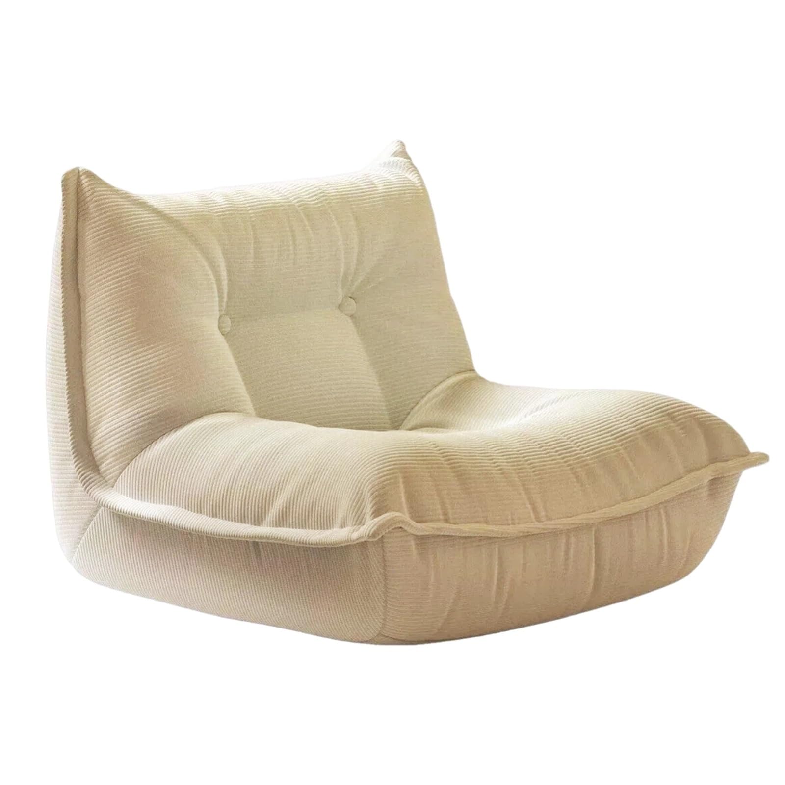 WQQYU6HKF sofa chair Lazy Sofa Single Small for Apartments Casual Lounge Chair for Bedroom living room chair(White)