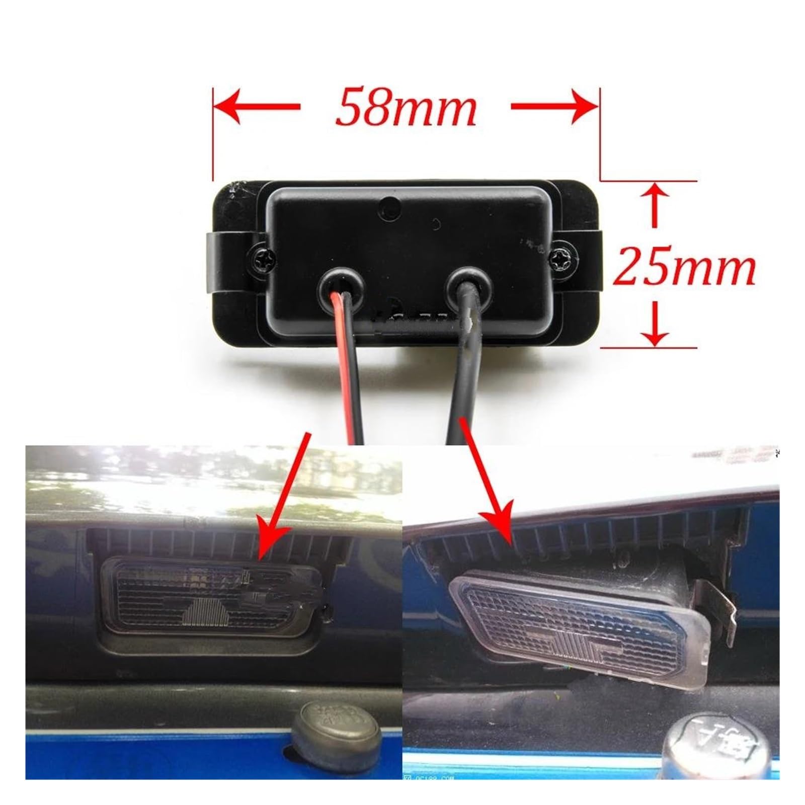 Zamiennik kamery cofania do EcoSport MK1 MK2 2004-2015, monitor cofania parkowania, noktowizor, CCD, HD, AHD, kamera cofania, rybie oko, kamera cofania (C135 AHD 720P) (A120 CVBS 680 x 480)